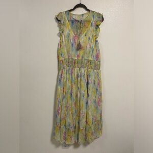 Anthropologie Maxi Dress Womens 16W Watercolor NWT